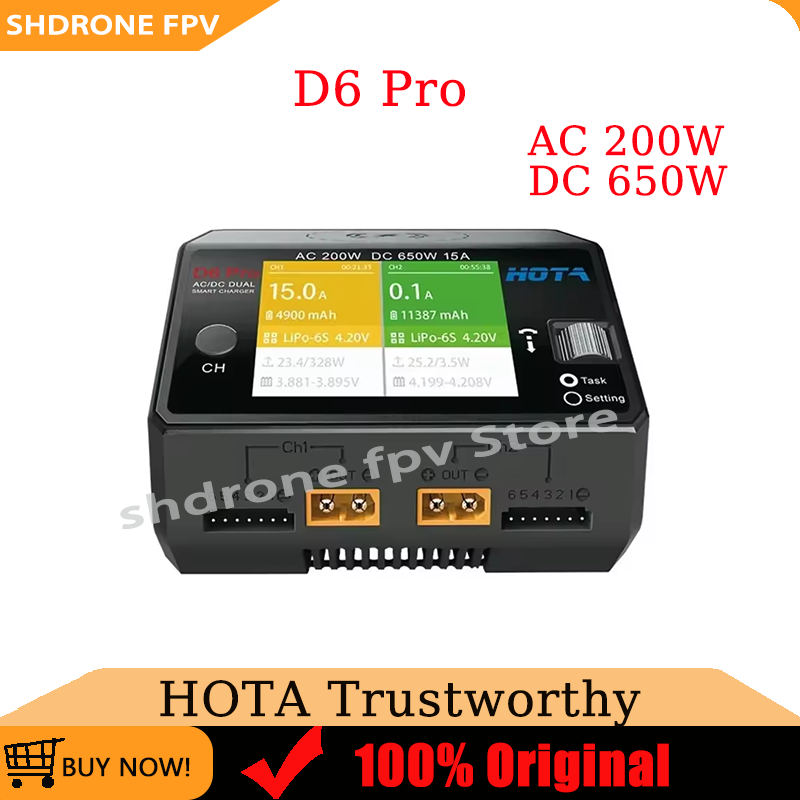 Hota D6 Pro Dual Lipo Charger - Original HOTA D6 Pro AC 200W