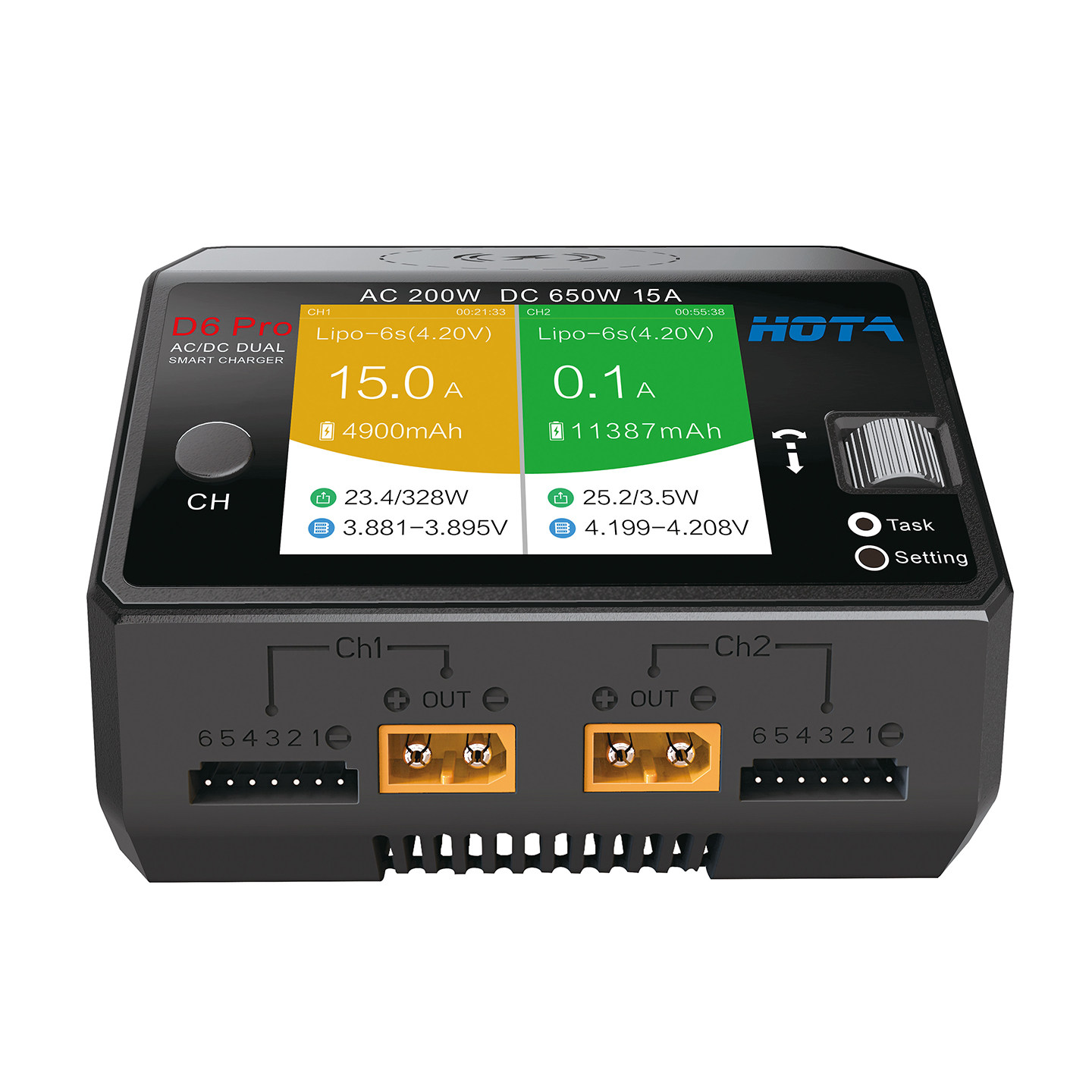 Hota D6 Pro Dual Lipo Charger - HOTA D6 Pro AC/DC Dual Channel
