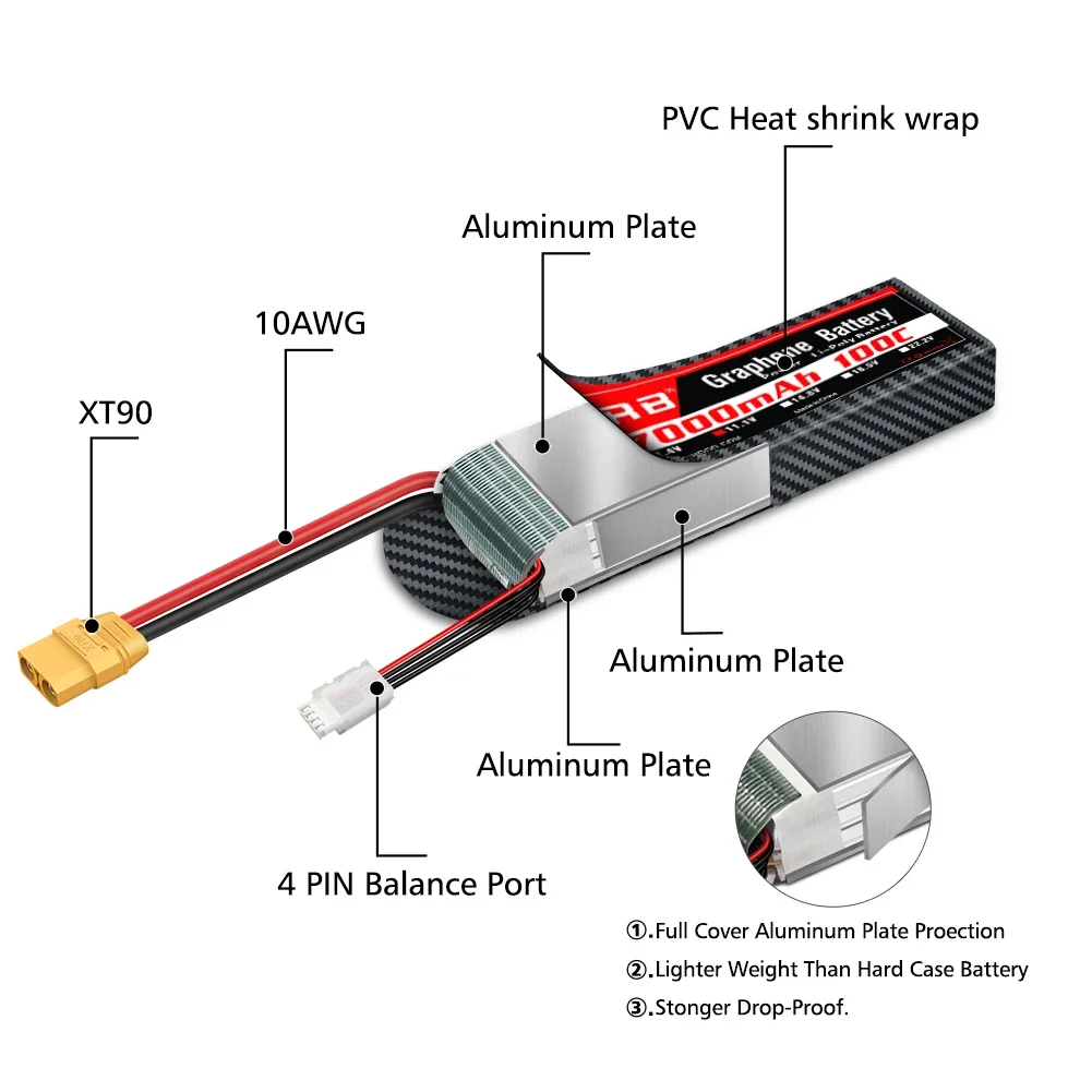 Graphene Battery 2S 3S 4S 6S R - 6S Lipo Battery 22.2V 5000Mah ulasan dan harga