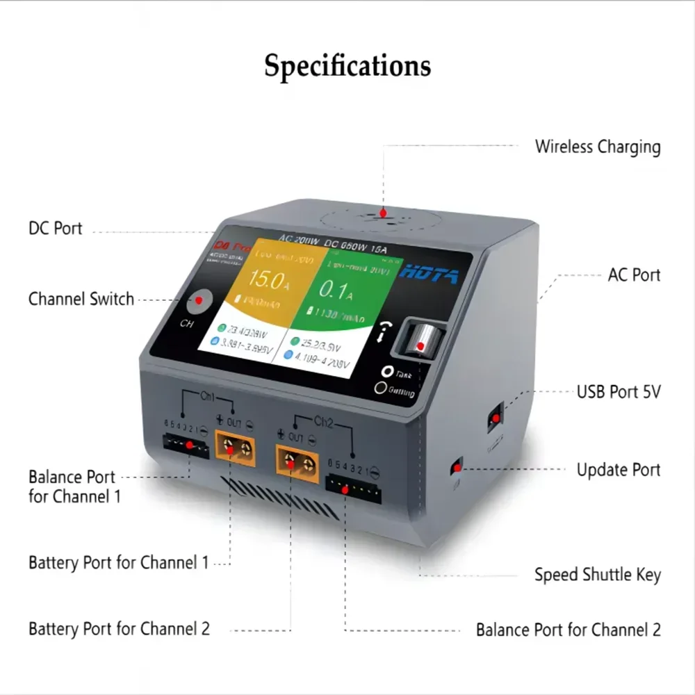 HOTA D6 Pro Dual Channel Smart - Hota D6 Pro Dual Lipo Charger ulasan dan harga