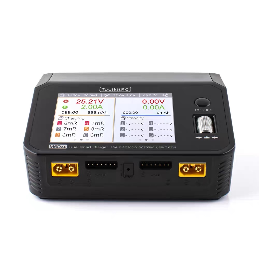 ToolkitRC M6DAC 350W X 2 USB-C - Toolkitrc M6Dac Smart Charger ulasan dan harga