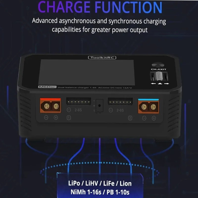 ToolkitRC M6DAC Dual Channel S - Toolkitrc M6Dac Smart Charger ulasan dan harga